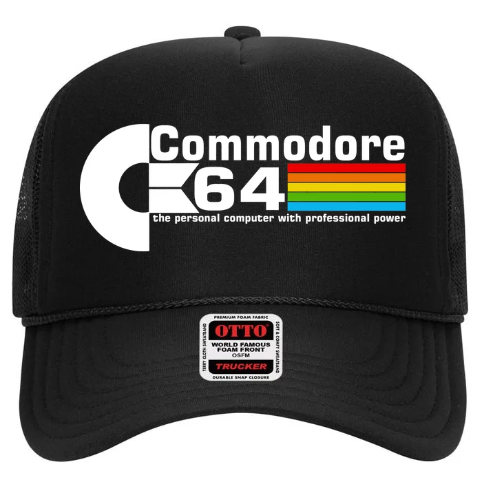 Commodore 64 Retro Computer High Crown Mesh Trucker Hat