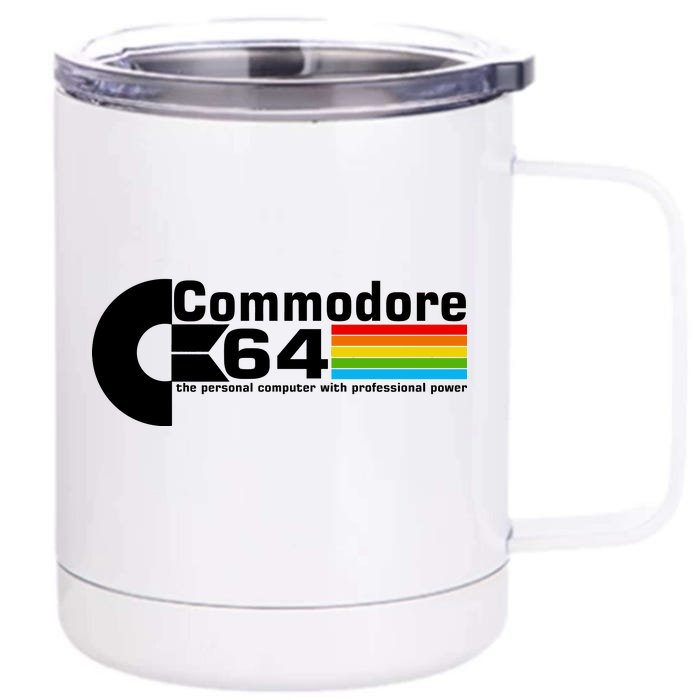 Commodore 64 Retro Computer Front & Back 12oz Stainless Steel Tumbler Cup