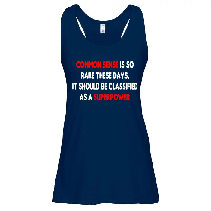 Common Sense Is A Superpower Ladies Essential Flowy Tank