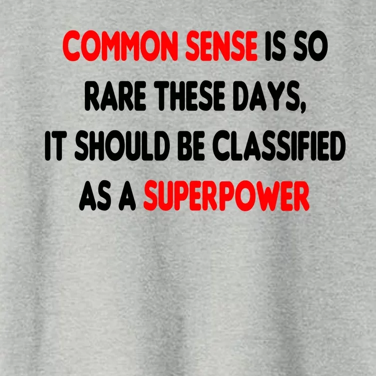 Common Sense Is A Superpower Women's Crop Top Tee