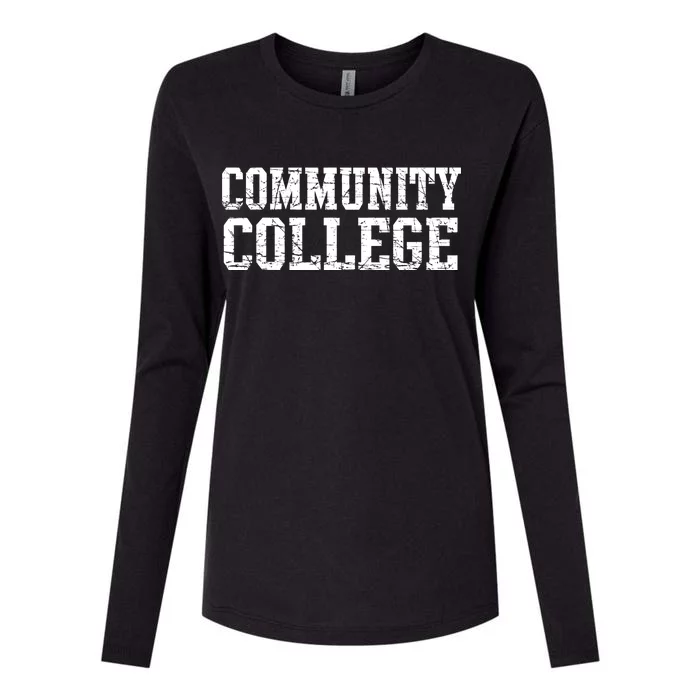 Community College Womens Cotton Relaxed Long Sleeve T-Shirt