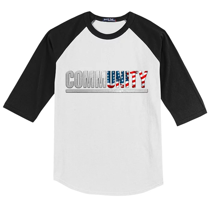 Community USA Flag Kids Colorblock Raglan Jersey