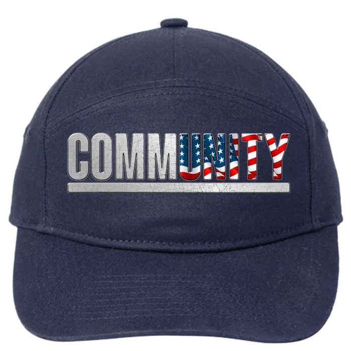 Community USA Flag 7-Panel Snapback Hat