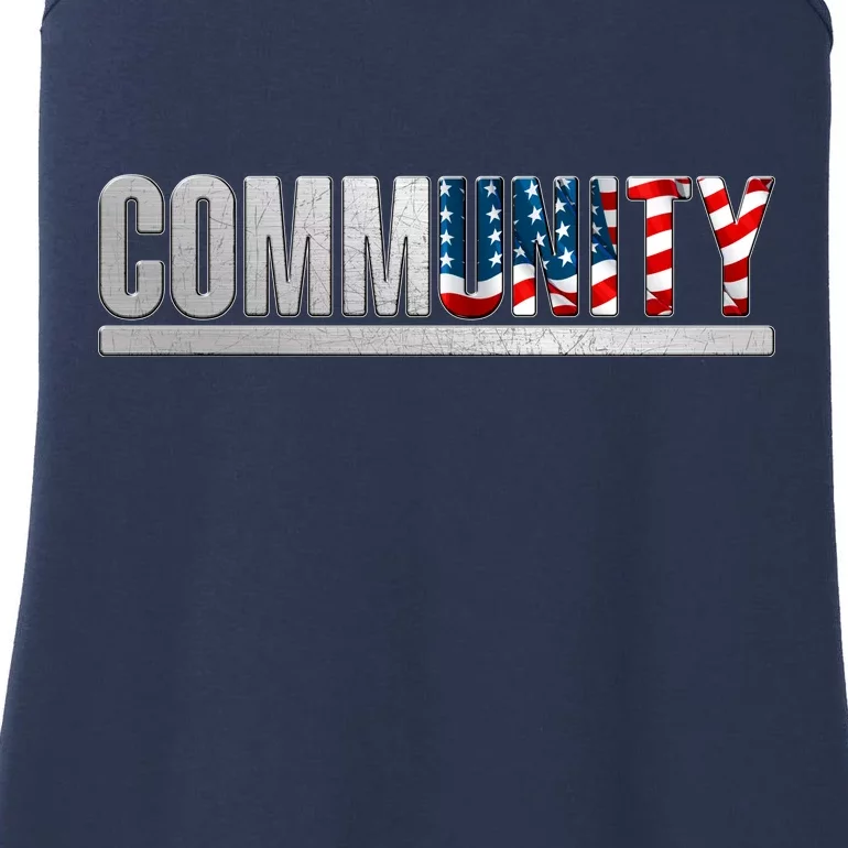 Community USA Flag Ladies Essential Tank