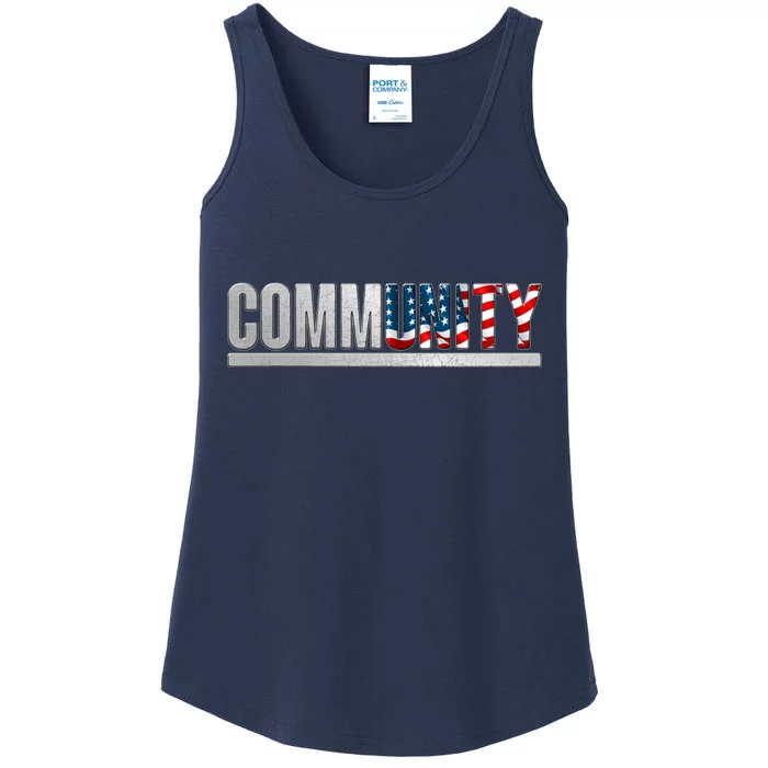 Community USA Flag Ladies Essential Tank