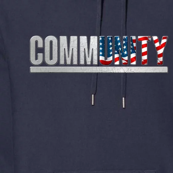 Community USA Flag Premium Hoodie