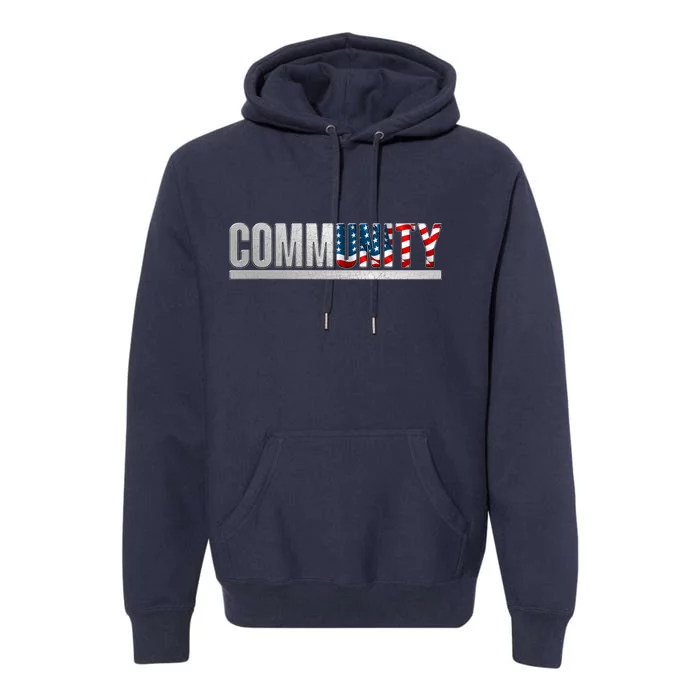 Community USA Flag Premium Hoodie