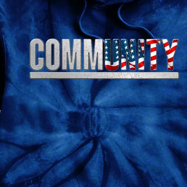 Community USA Flag Tie Dye Hoodie