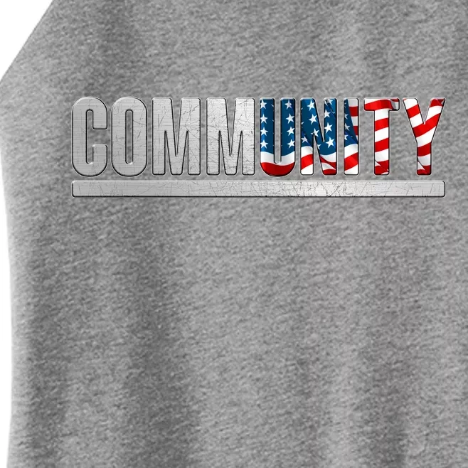 Community USA Flag Women’s Perfect Tri Rocker Tank