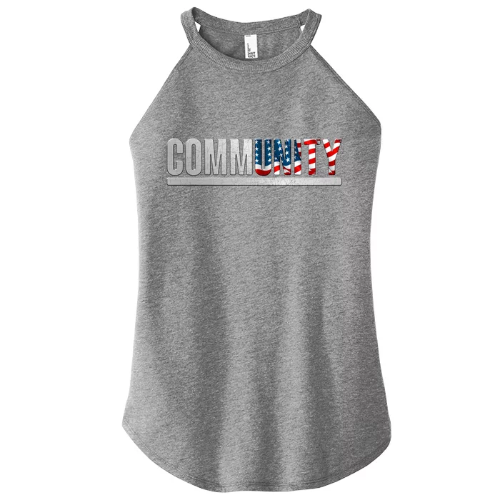 Community USA Flag Women’s Perfect Tri Rocker Tank