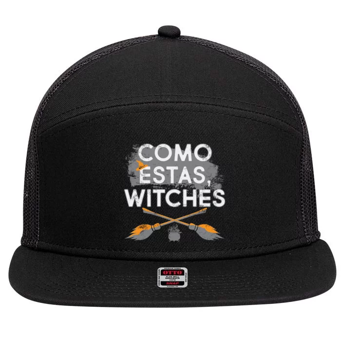 Como Estas Witches 7 Panel Mesh Trucker Snapback Hat