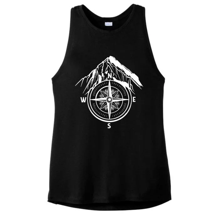 Compass Guide Mountain Ladies Tri-Blend Wicking Tank