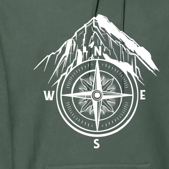 Compass Guide Mountain Premium Hoodie