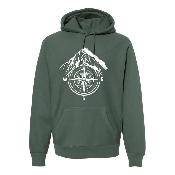 Compass Guide Mountain Premium Hoodie