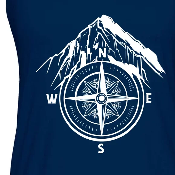 Compass Guide Mountain Ladies Essential Flowy Tank