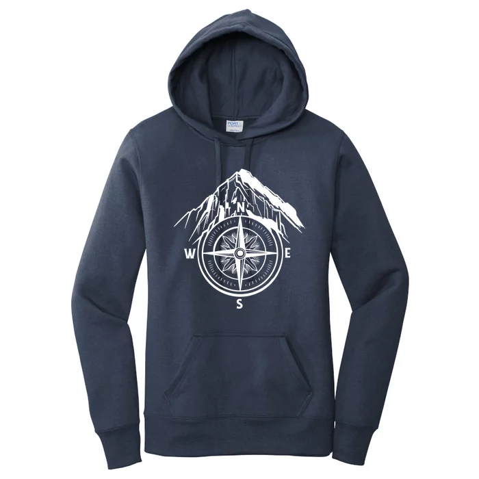 Compass Guide Mountain Women's Pullover Hoodie