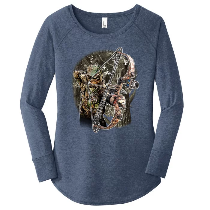 Compound Bow And Arrow Hunter Women's Perfect Tri Tunic Long Sleeve Shirt