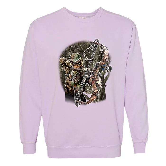 Compound Bow And Arrow Hunter Garment-Dyed Sweatshirt