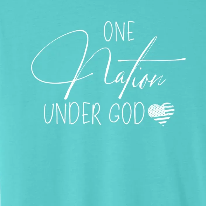 Cute One Nation Under God Usa Script Gift ChromaSoft Performance T-Shirt