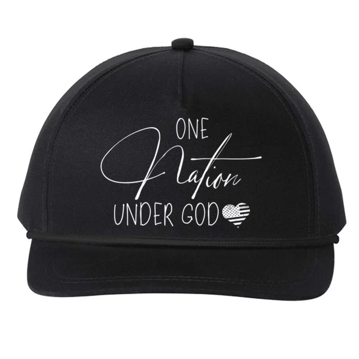 Cute One Nation Under God Usa Script Gift Snapback Five-Panel Rope Hat