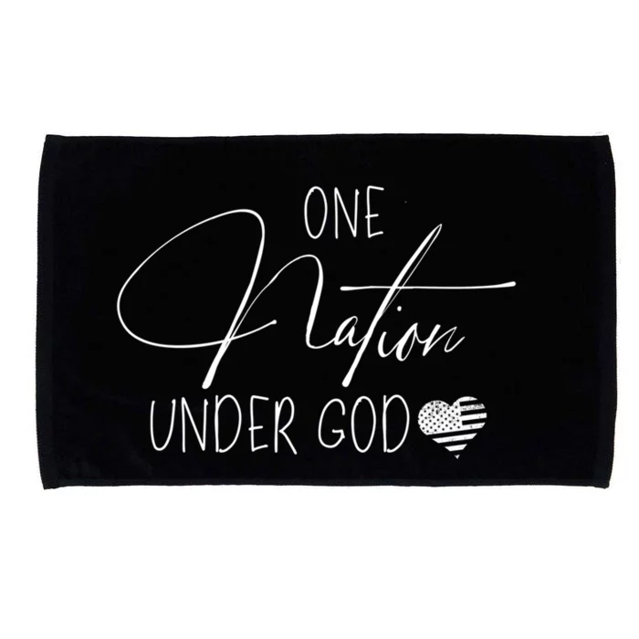 Cute One Nation Under God Usa Script Gift Microfiber Hand Towel