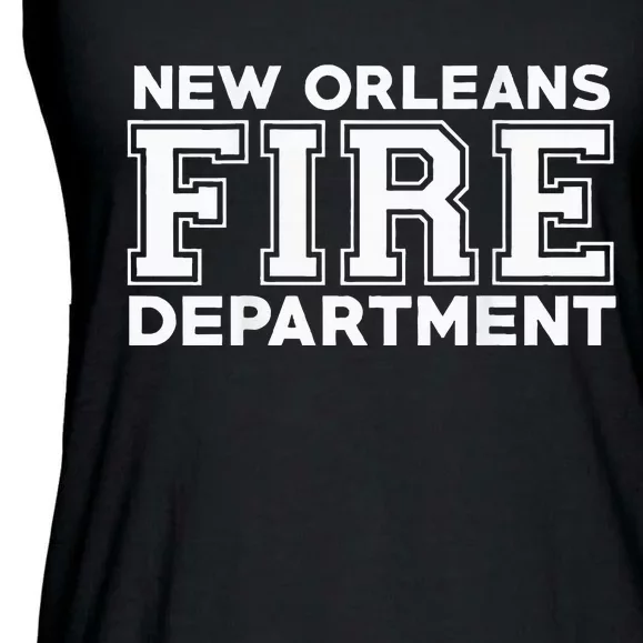 City Of New Orleans Fire Rescue Louisiana Fireman Ladies Essential Flowy Tank