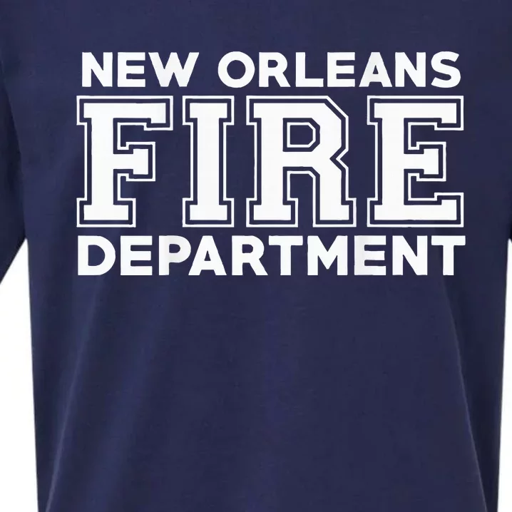 City Of New Orleans Fire Rescue Louisiana Fireman Sueded Cloud Jersey T-Shirt