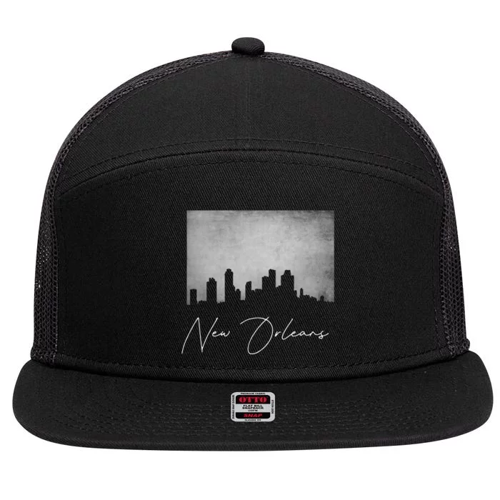 City Of New Orleans Louisiana 7 Panel Mesh Trucker Snapback Hat