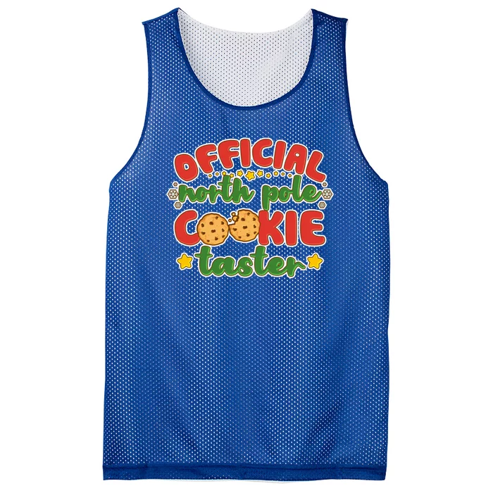 Christmas Official North Pole Cookie Taster Mesh Reversible Basketball Jersey Tank