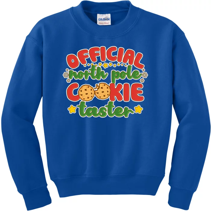 Christmas Official North Pole Cookie Taster Kids Sweatshirt