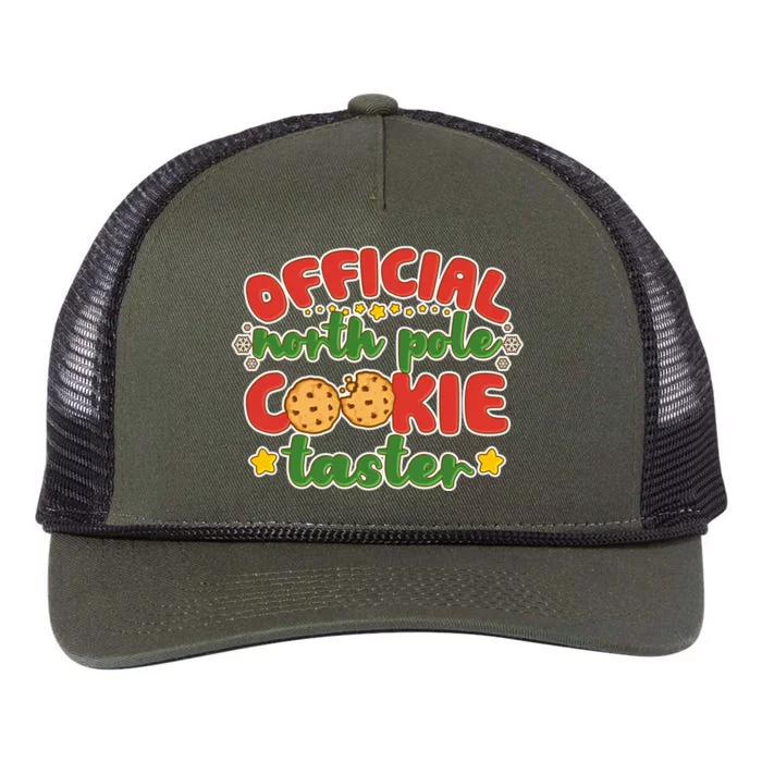 Christmas Official North Pole Cookie Taster Retro Rope Trucker Hat Cap