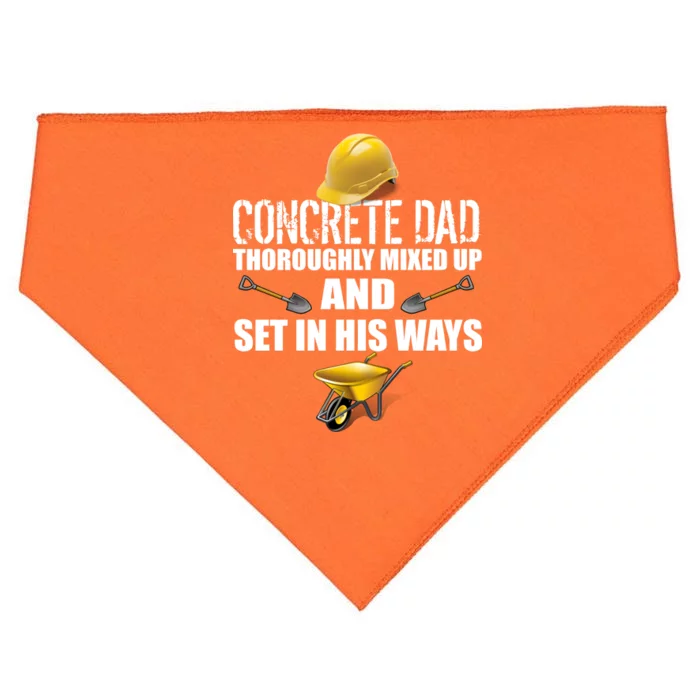 Concrete Dad Mixed Up And Set In His Ways USA-Made Doggie Bandana