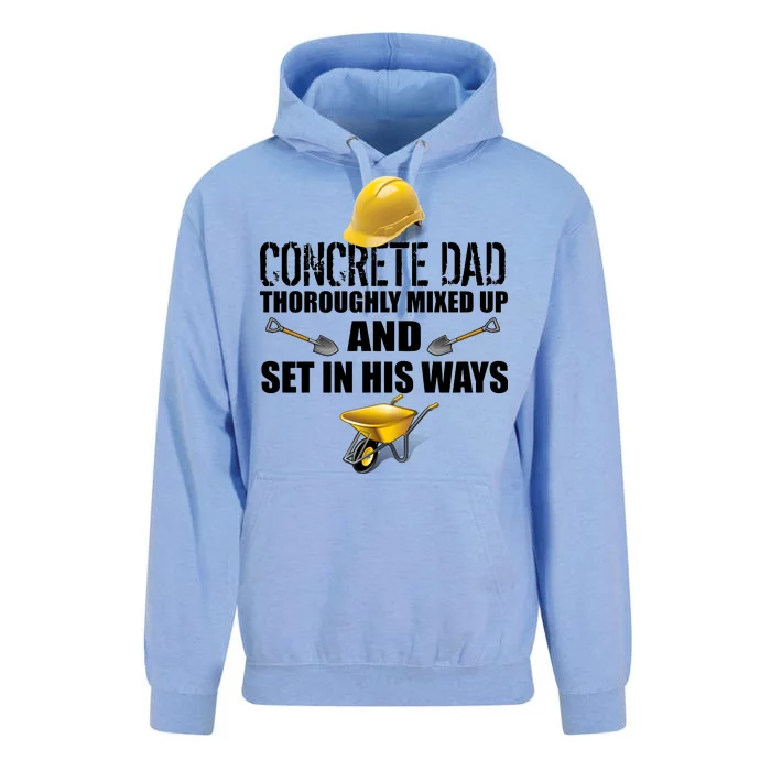 Concrete Dad Mixed Up And Set In His Ways Unisex Surf Hoodie