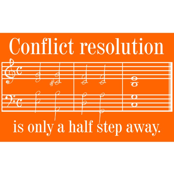 Conflict Resolution Is Only A Half Step Away Bumper Sticker