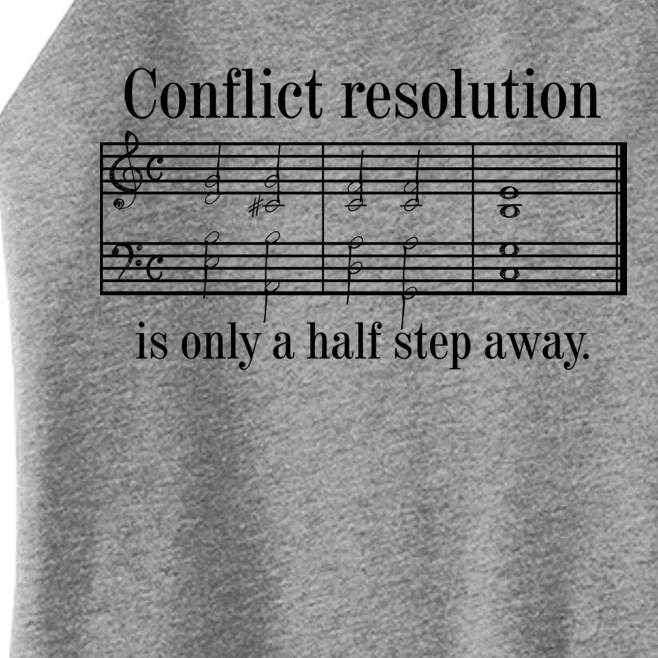 Conflict Resolution Is Only A Half Step Away Women’s Perfect Tri Rocker Tank