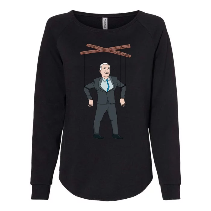 Confused Anti Joe Biden Puppet Funny Womens California Wash Sweatshirt