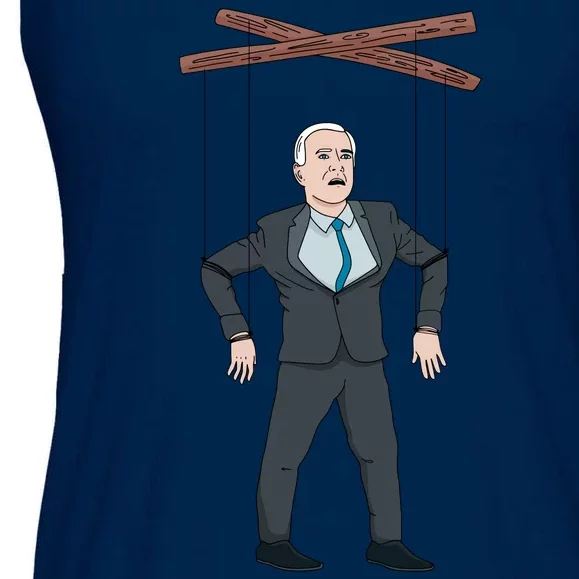 Confused Anti Joe Biden Puppet Funny Ladies Essential Flowy Tank