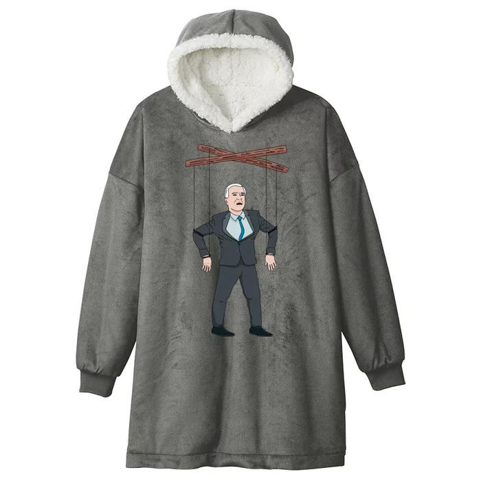 Confused Anti Joe Biden Puppet Funny Hooded Wearable Blanket