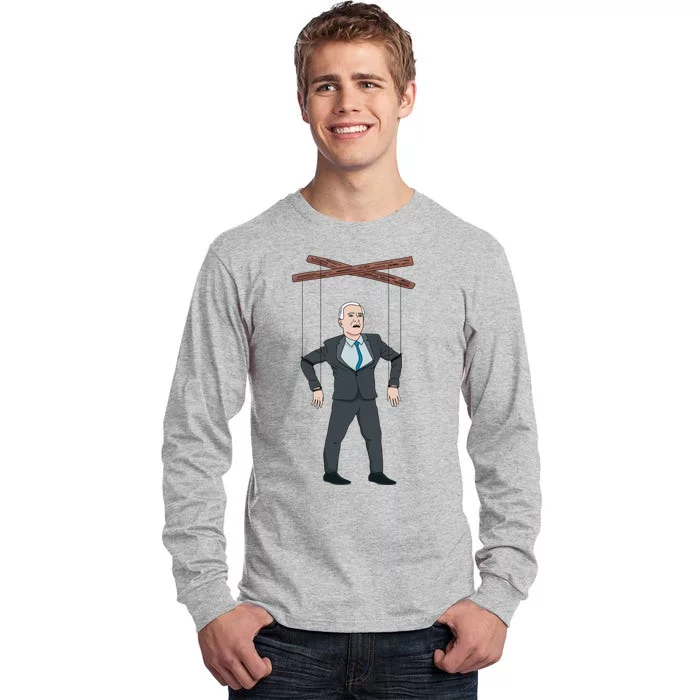 Confused Anti Joe Biden Puppet Funny Tall Long Sleeve T-Shirt