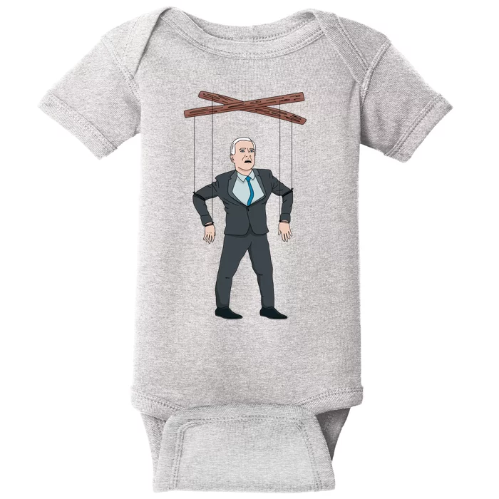 Confused Anti Joe Biden Puppet Funny Baby Bodysuit