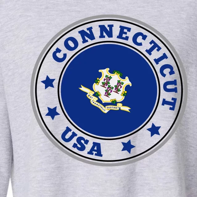 Connecticut State Flag Circle Cropped Pullover Crew