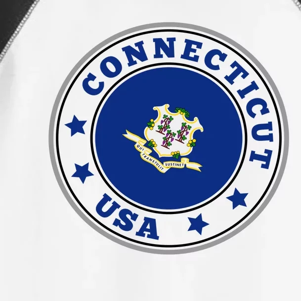 Connecticut State Flag Circle Toddler Fine Jersey T-Shirt