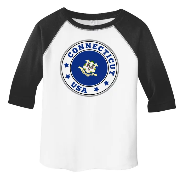 Connecticut State Flag Circle Toddler Fine Jersey T-Shirt