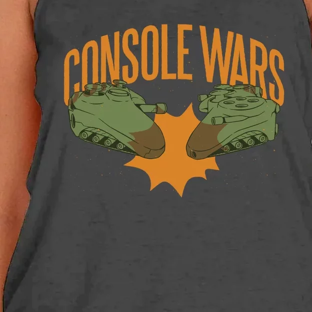 Console War Women's Knotted Racerback Tank