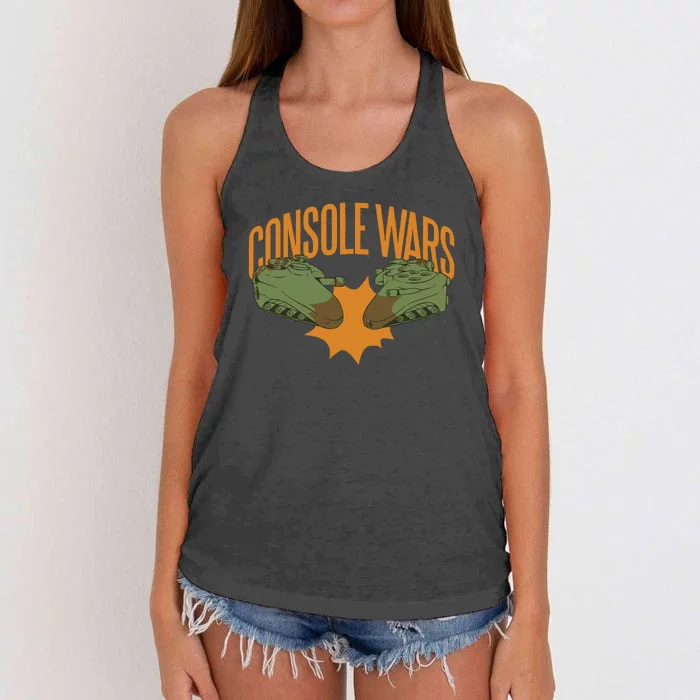 Console War Women's Knotted Racerback Tank