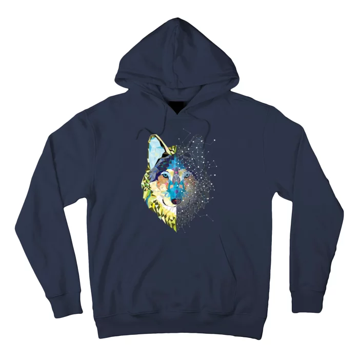 Constellation Pixel Wolf Hoodie