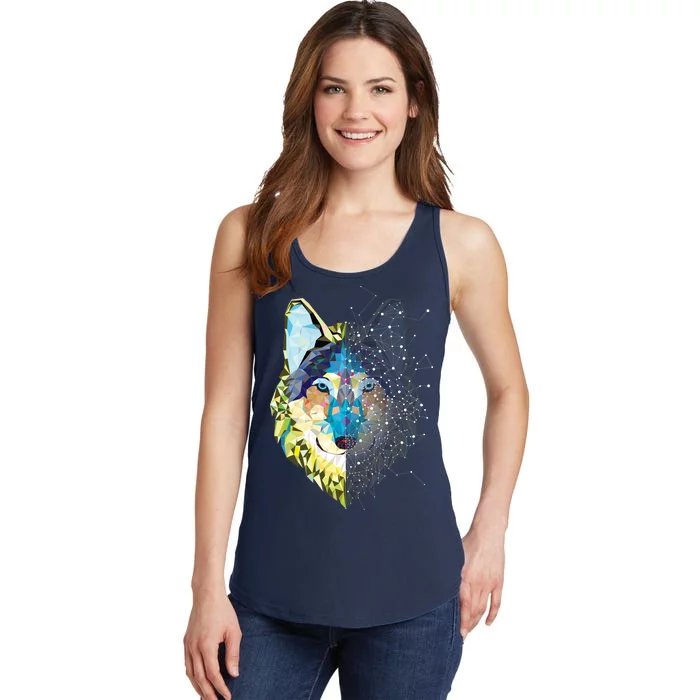 Constellation Pixel Wolf Ladies Essential Tank