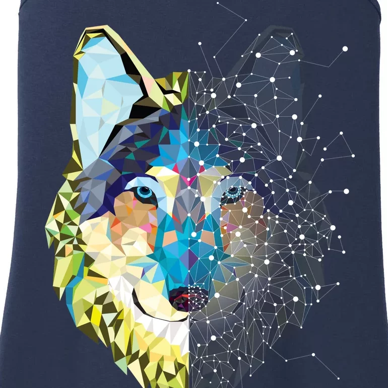 Constellation Pixel Wolf Ladies Essential Tank