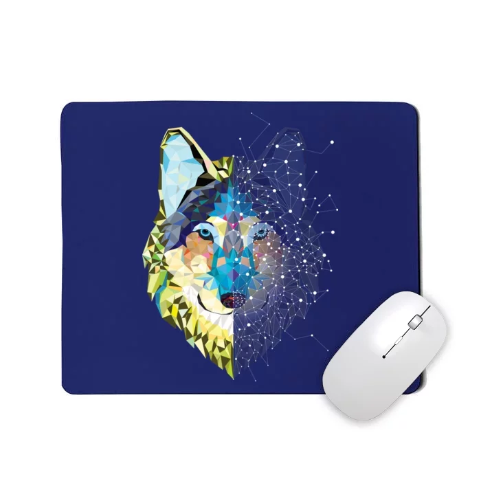 Constellation Pixel Wolf Mousepad