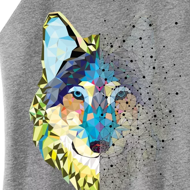 Constellation Pixel Wolf Women’s Perfect Tri Rocker Tank